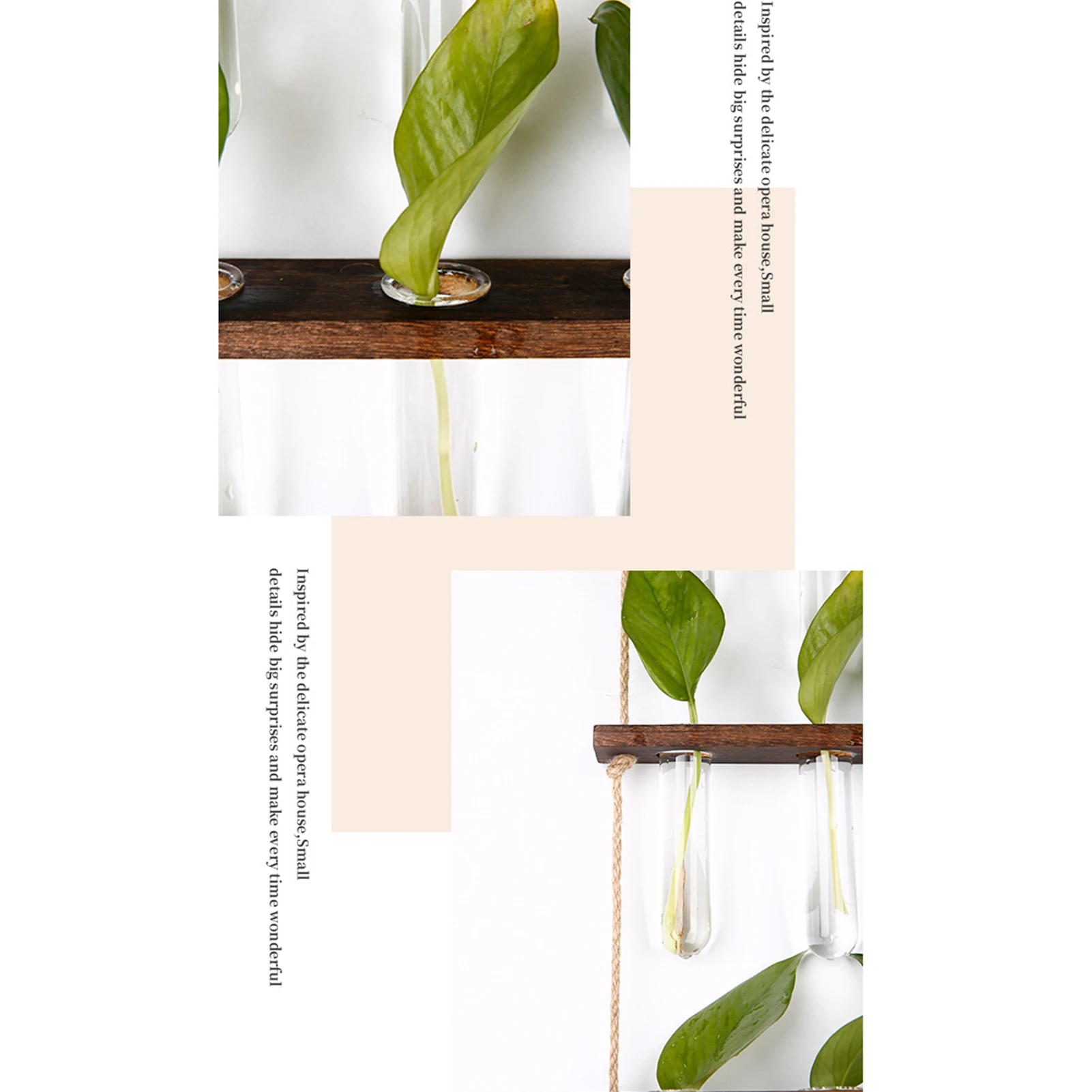 Wall Hangings Planter Indoor 3 Tiered Test Tube Flower Vases Retro Propagation Station Propagating Hydroponic | Дом и сад