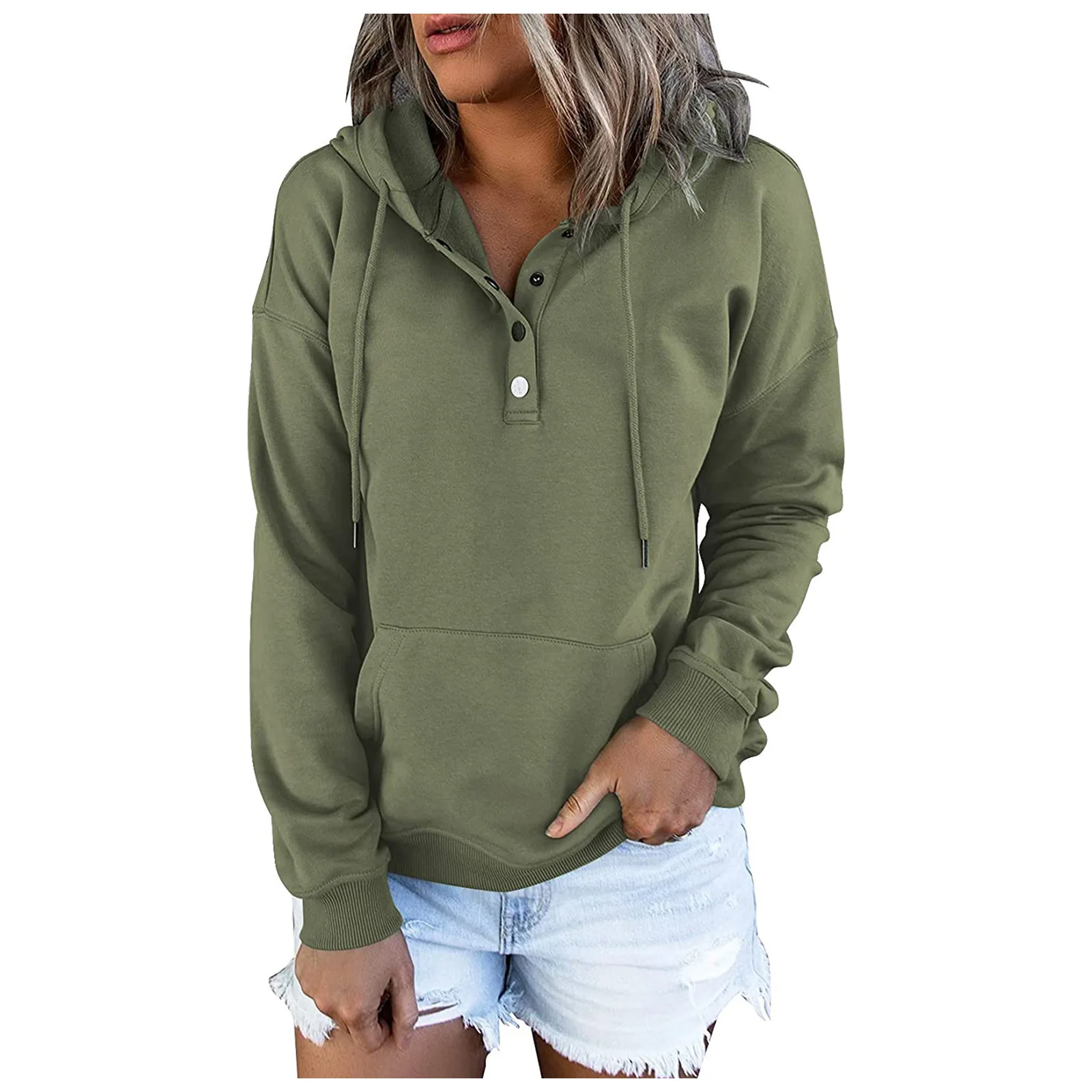 

Hoodies Women's Solid Color Versatile Casual Hooded Pullover Hoodie Ropa De Mujer Sudaderas Stitch Disney Sudaderas De Mujeres
