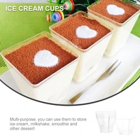 100pcs household tiramisu cups multi function dessert cups transparent pudding cups