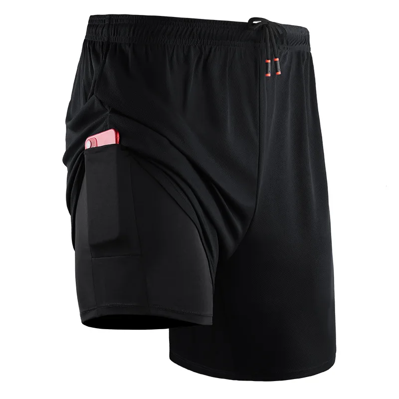 Новинка 2024 дышащие шорты для двух слоев спортивные фитнеса и бодибилдинга