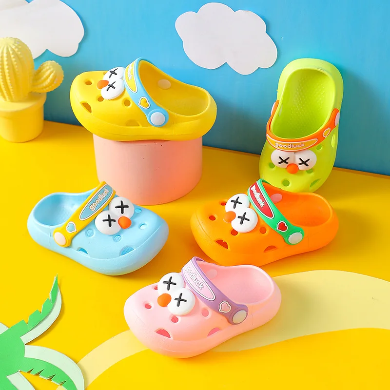 Candy colors Korean version children clogs breathable baby indoor slippers boys and girls summer home flipfliops cloud Eva shoes