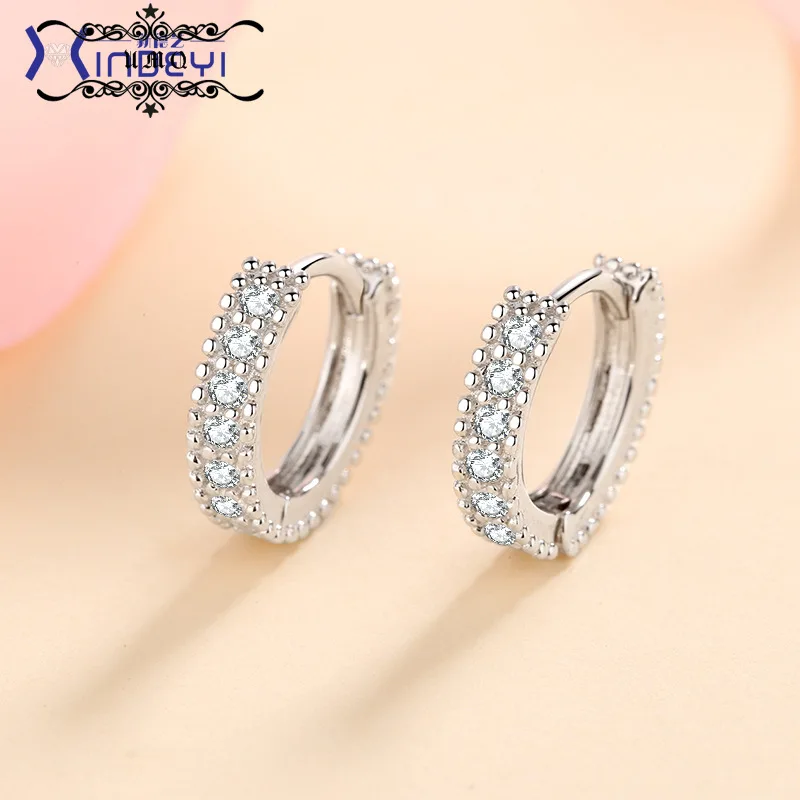 

Серьги в виде морсонита с инкрустированным D-образным крючком для ушей S925