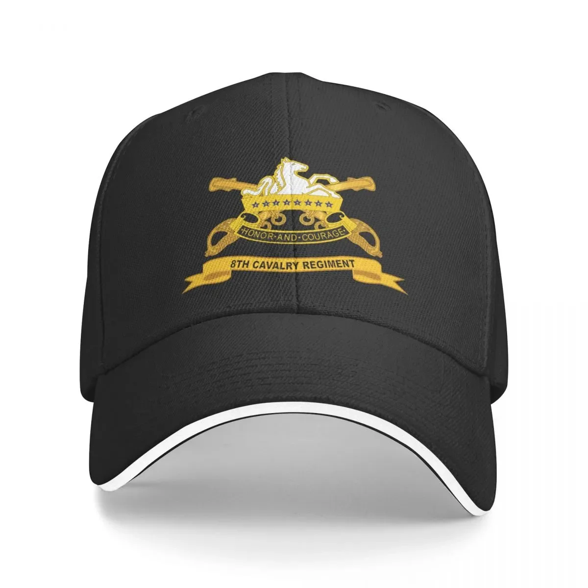 

New Army- 8th Cavalry Regiment w Br - Ribbon Cap Baseball Cap Sun cap Hood Cap male Caps male Women's