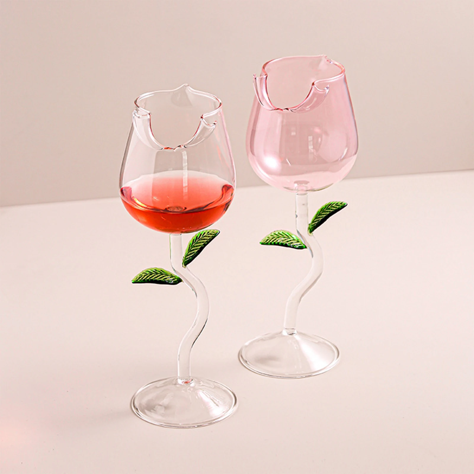 

Чашки в форме розы, посуда для напитков для женской свадьбы, Дня Святого Валентина, Женский креативный прозрачный бокал для красного вина, б...