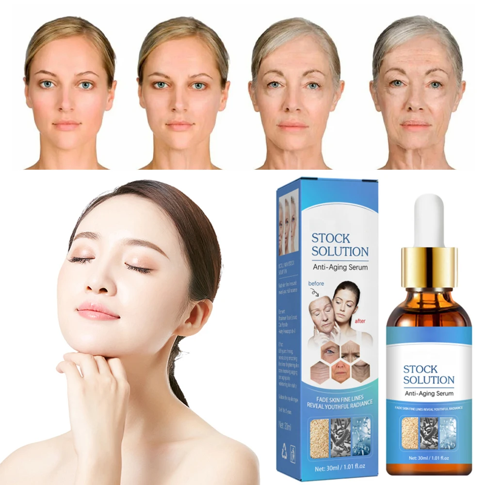 

30ml Anti Aging Remove Wrinkle Serum Collagen Protein Lifting Bright Face Skin Fade Fine Line Moisturize Firming Facial Essence