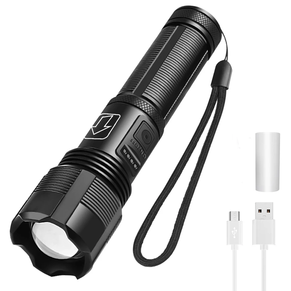 BORUiT XPH-50 мощный флэш-светильник 800LM 5-режимный зум водонепроницаемые фонарики