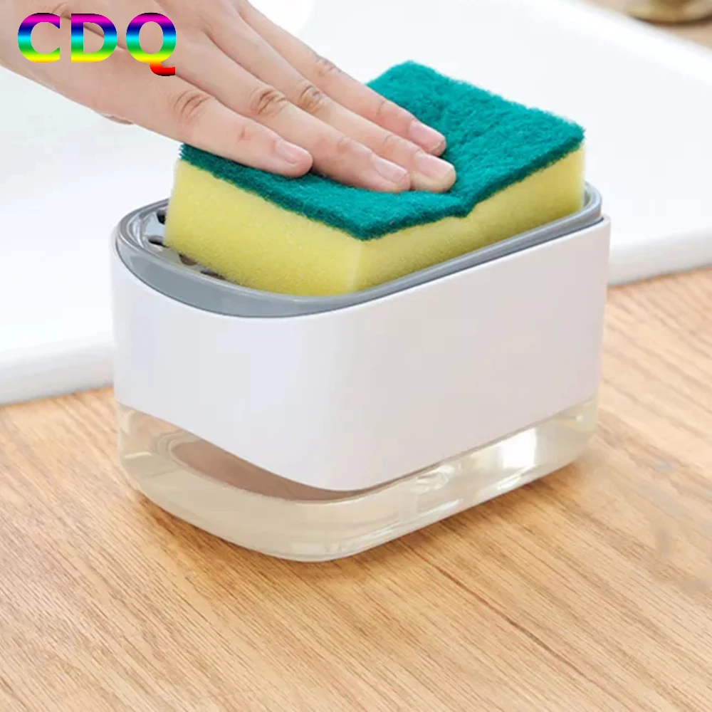 

CDQ 3 In 1 Portable Soap Dispenser Foam Pump Bottles Sponge Stand Hand Press Liquid Dispensing Tools Kitchen Bathroom Gadgets