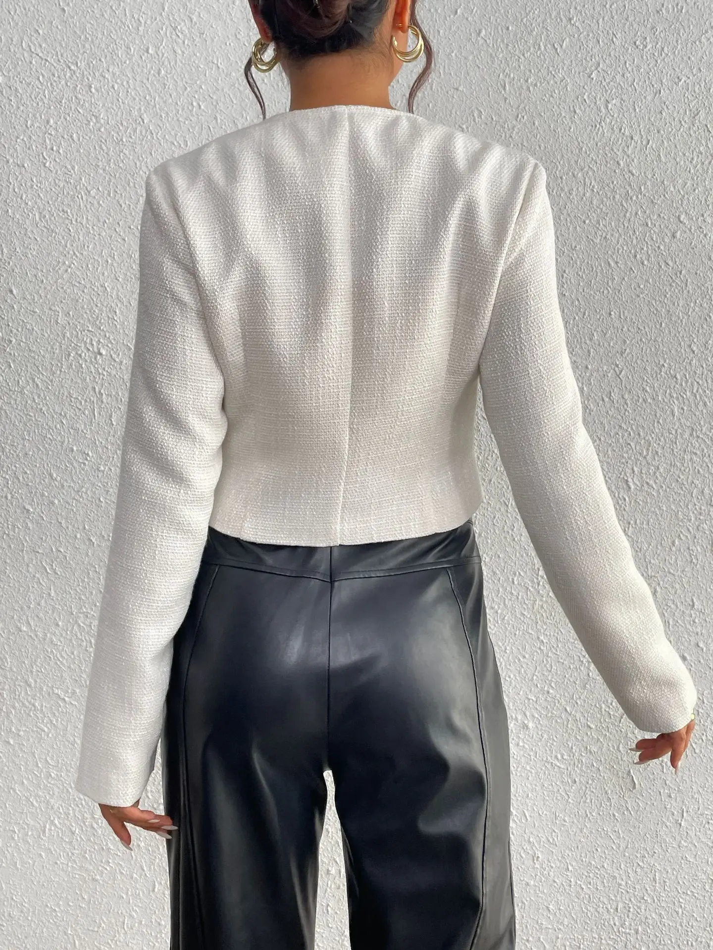  Женские осенне-зимние куртки с длинным рукавом и круглым вырезом на шнуровке