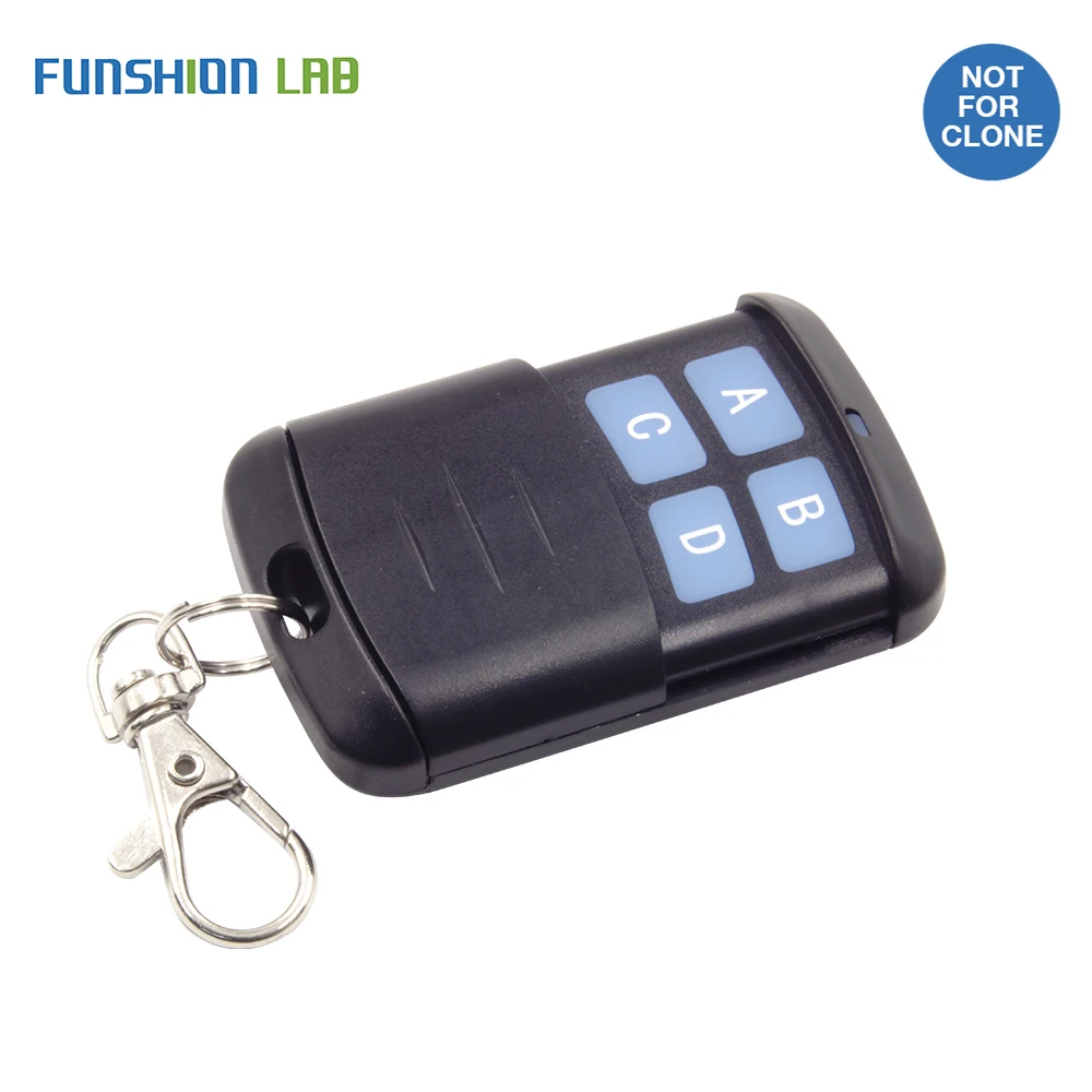 FUNSHION 433MHz 4 CH Button EV1527 Remote Control Switch RF Transmitter Wireless controllor remoto For Smart Home Garage Opener |