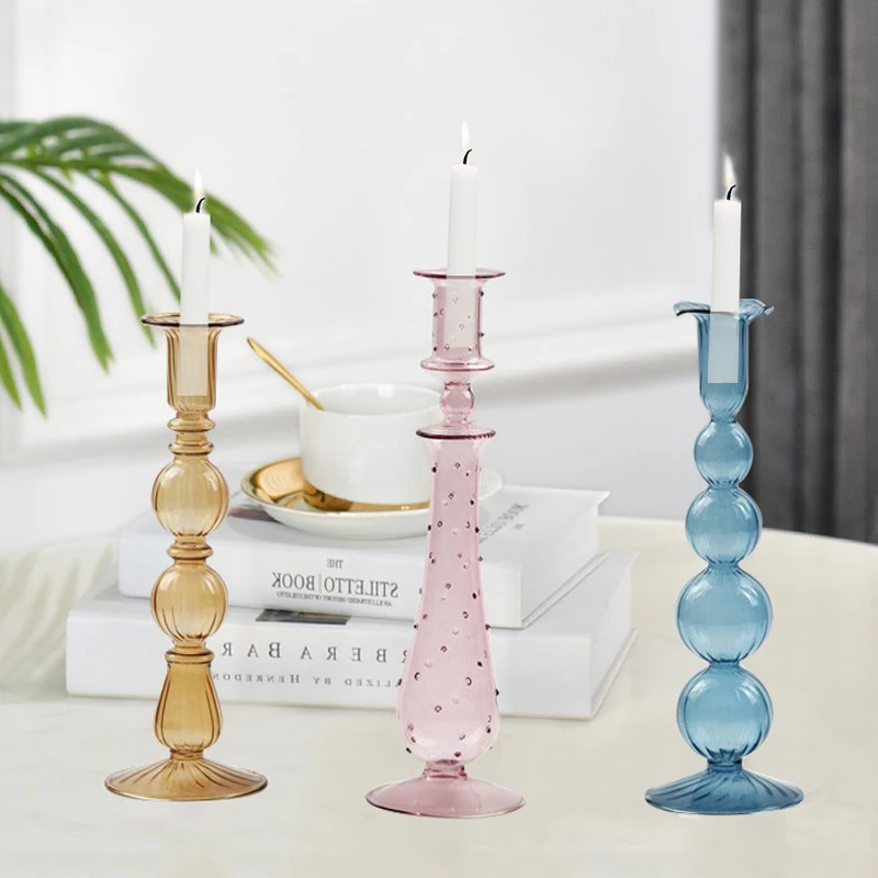 

Glass Candle Holders Home Decor Wedding Decor Home Decor Accessories European Style Vintage Crystal Candle Holders room decor