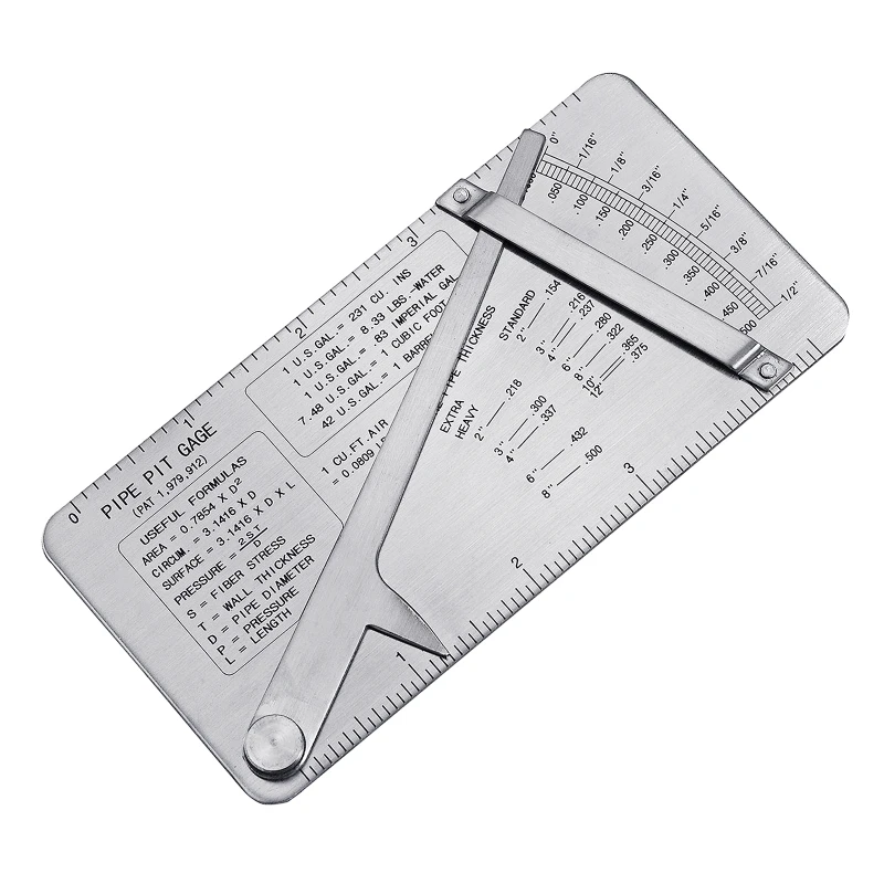 

Ulnar Pipeline Concave Inspection Ruler Tool Stainless Steel Pipe Pit Gage Welding Gauge Test Multifunction Measure Tool