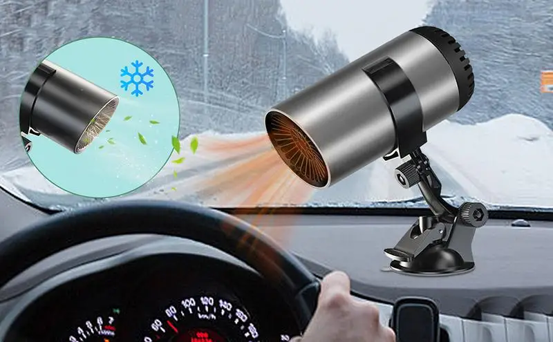 

Portable Car Heater Durable Vehicle Interior Heating Accessories Auto Electric Cooling Device Car Heating Windshield Heating Fan