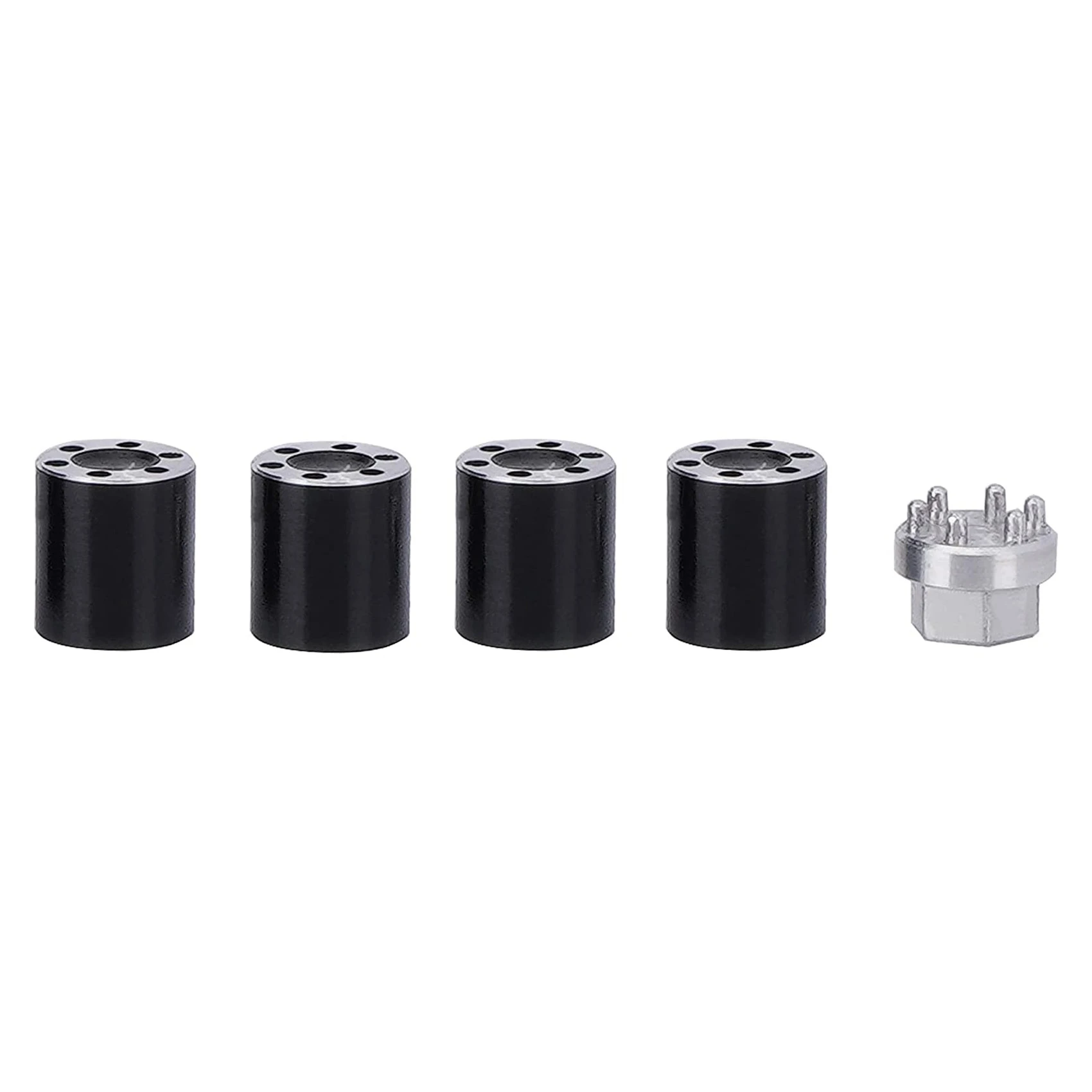 

4PCS Aluminum M2 Center Lock Nut Metal Wheel Caps Lug Nuts for Axial SCX24 AXI90081 AXI00004 C10 1/24 RC Car Black