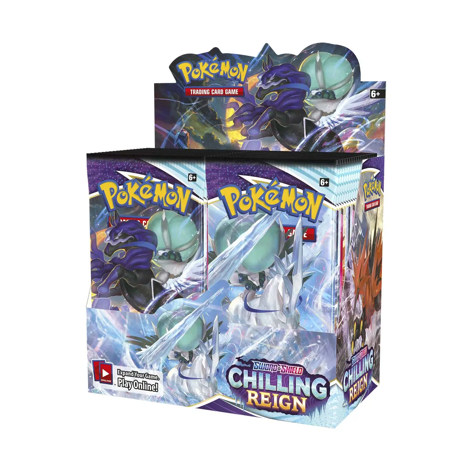 Pokémon TCG: Sword & Shield-Chilling Reign Booster Display Box (36 Packs) Pikachu Charizard Playing Pokemon Game Kids Toys Cards