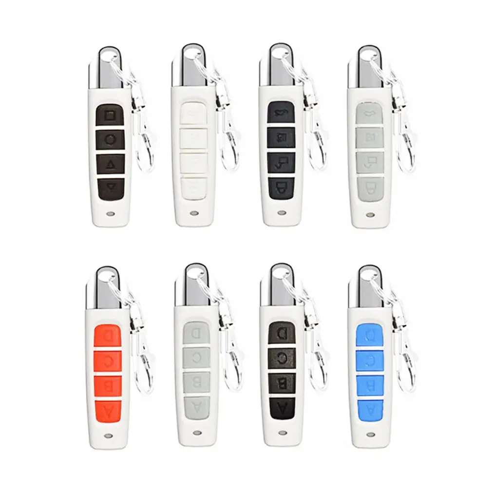 

433MHz Copy Remote Control Electric Garage Door Duplicator Fixed Code Learning Code Rolling Code 12V 4-Button Transmitter