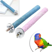 bird pet parrot stand toys chew paw grinding colorful cage branch perches budgie