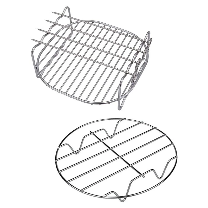 Стойка для фритюрницы 8-дюймовая квадратная двухслойная с 4 шпагами