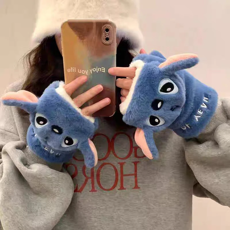 Оригинальные наушники Disney Stitch Alex Didi плюшевые ветрозащитные теплые милые новинка