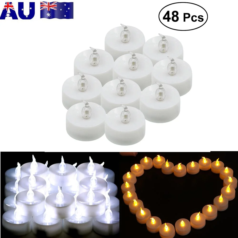 48 шт. украшения на день Святого Валентина рождественские светодиодные чайные