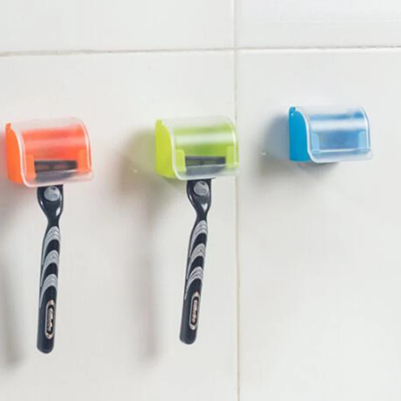 

Men Shaver Razor Brush Blade Holder Storage Bathroom Wall Sucker Suction Cup Hook Stand Hanger Rack Shelf Dust Accessory Plastic