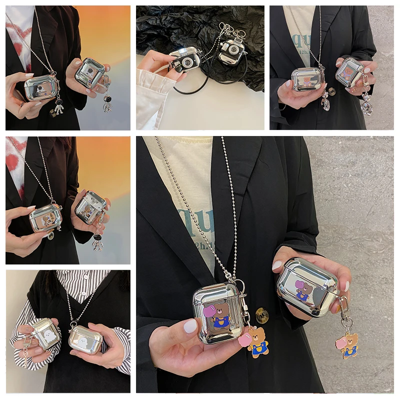 

Cartoon Plating Cover for Airpods Case Earphone Cover AirPods Pro Case Airpod Accessory Protective Skin Apple Airpods 2 3 Sleeve