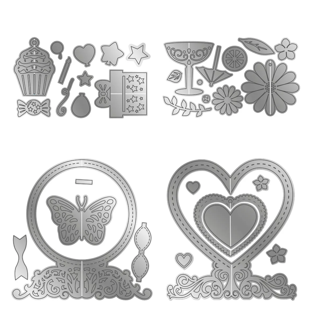 

2022 New Opulent Heart Butterfly Dream of Summer Metal Cutting Dies for Diy Scrapbook Crafts Stencils Make Photo Album Template