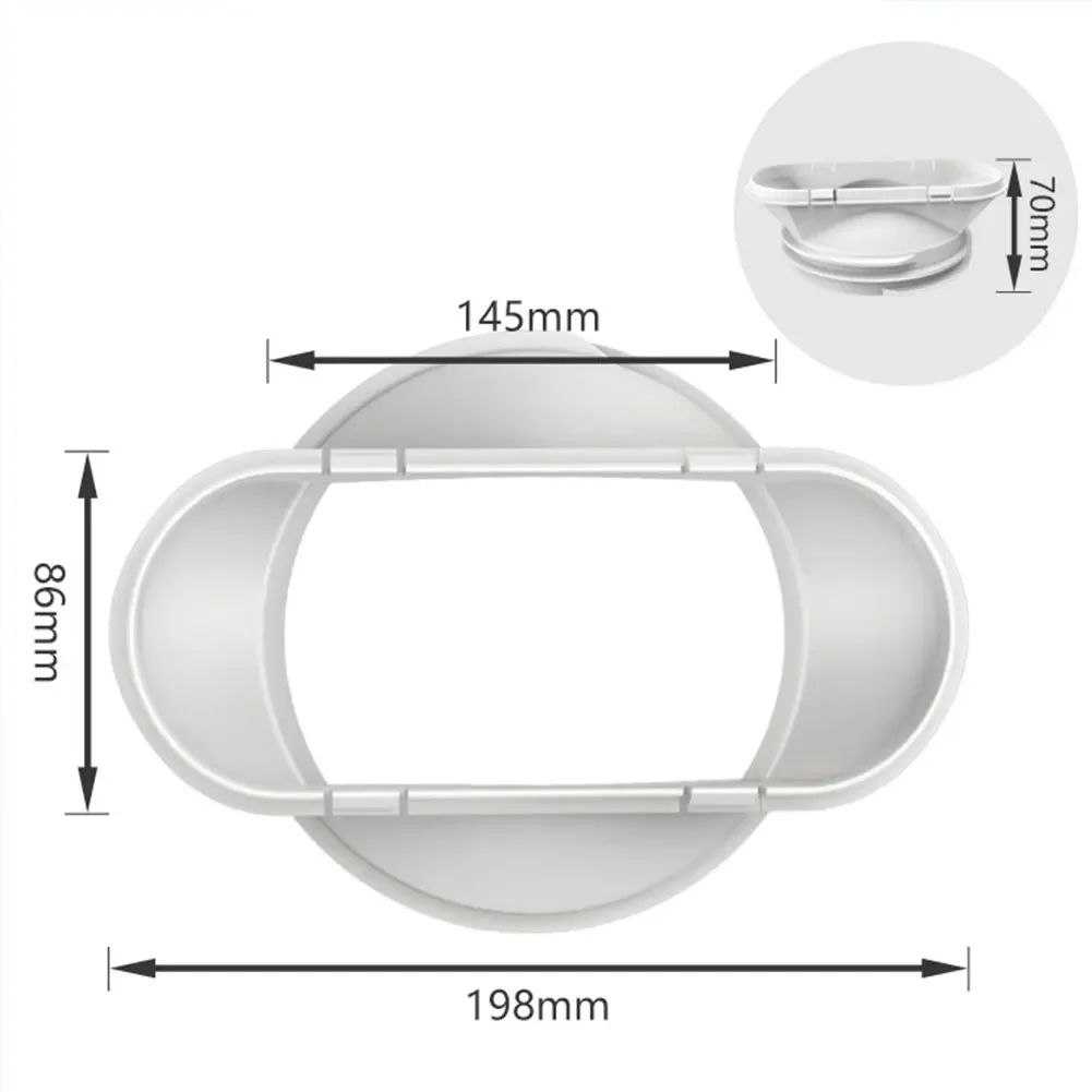 Интерфейсный адаптер с плоским горлышком для кондиционеров 1 шт. 198*145*70 мм