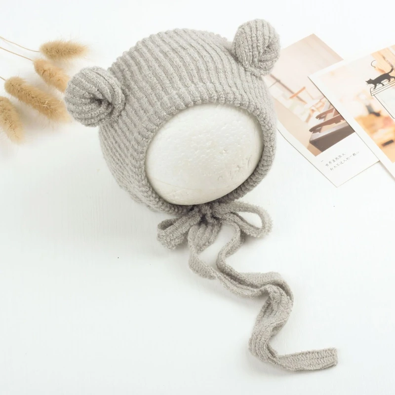 

Newborn Photography Posing Props Cute Crochet Knitted Hat Baby Infants Beanies