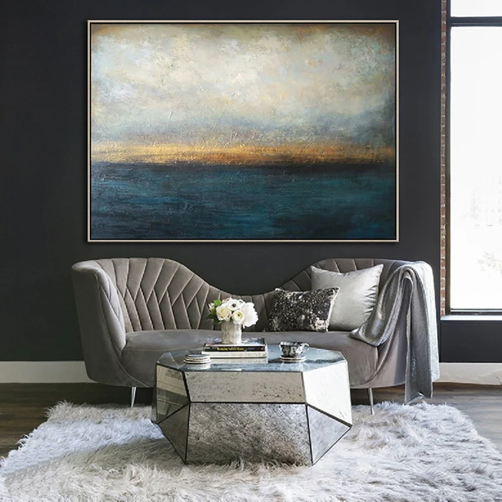 

Abstract Oil Painting On Canvas Hand Painted For Living Room Offiec Decoration Modern Impression Landscape Oil Painting Unframed