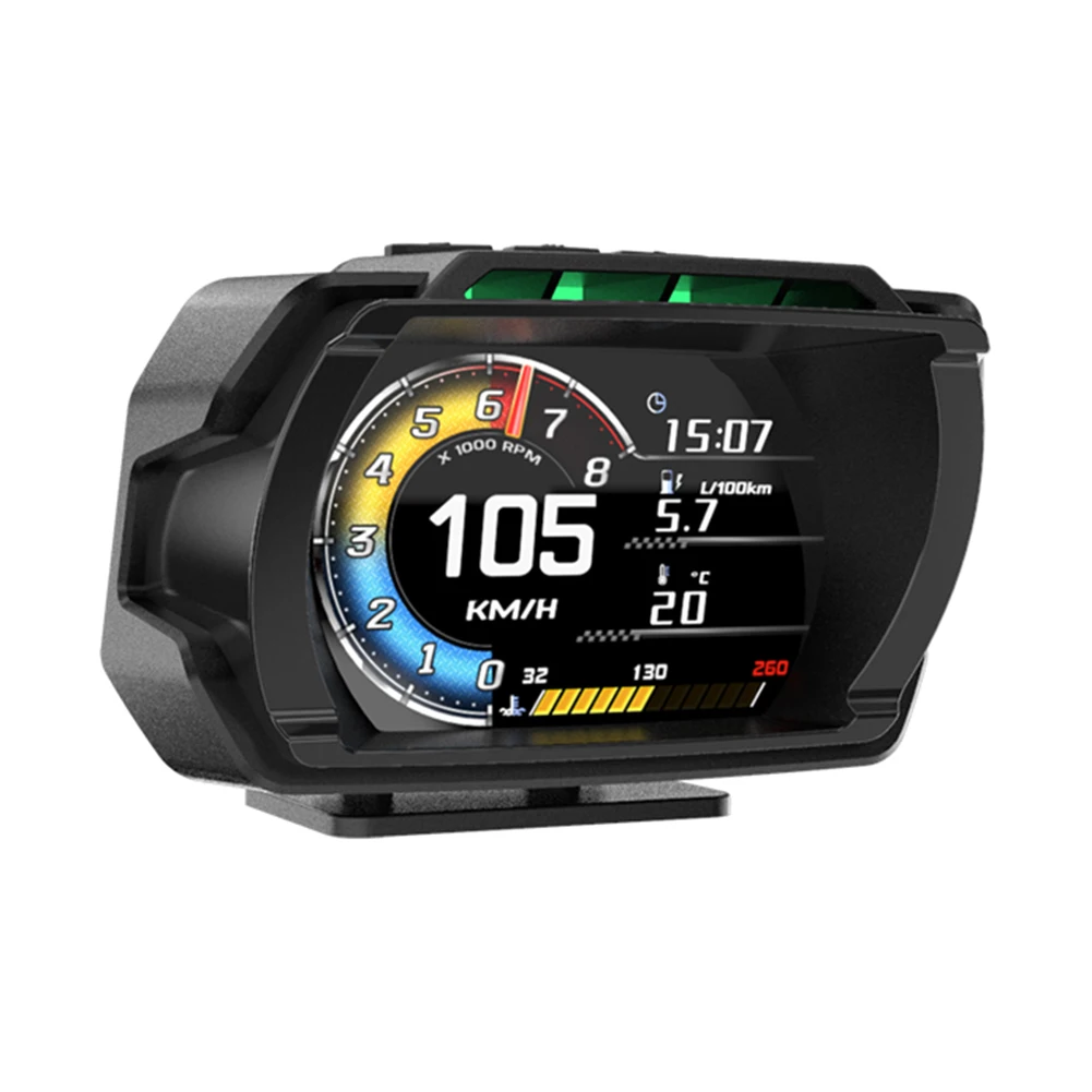 Автомобильный HUD датчик температуры OBD2 спидометр ЖК-дисплей гоночный инструмент