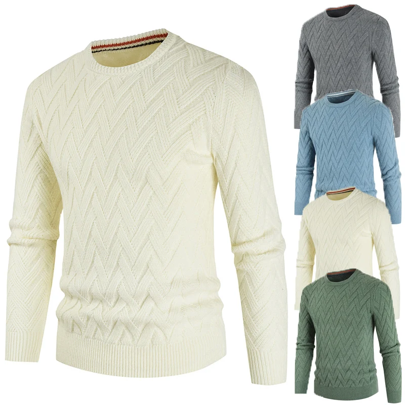 

sweater Basic Men maglioni tinta unita o-collo manica lunga Pullover maschile lavorato a maglia moda invernale nuovi maglioni