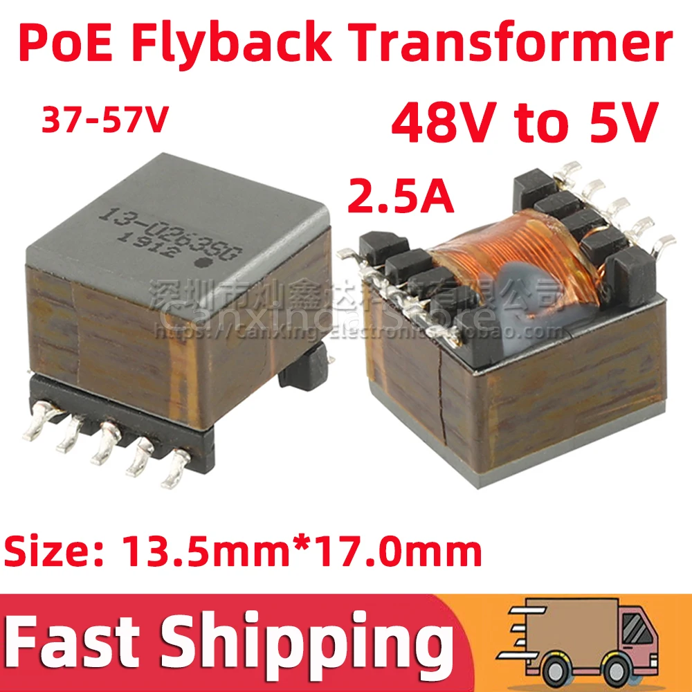 2 шт. TOEP13-0263SG SMD EP13 PoE Импульсный источник питания Трансформатор обратного хода 37