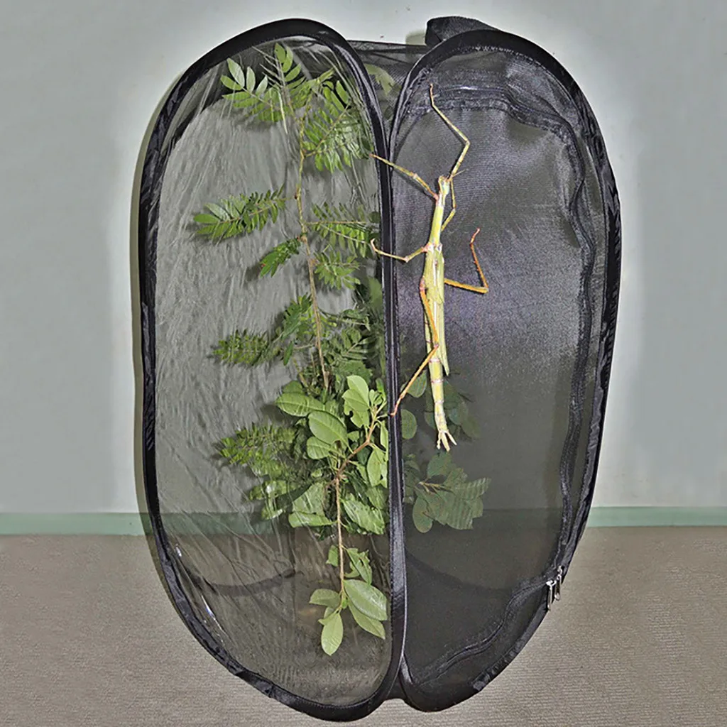 

Collapsible Housing Habitat Open cage Enclosure Cage Habitat Terrarium Portable and 40X40X60CM Patio Lawn & Garden