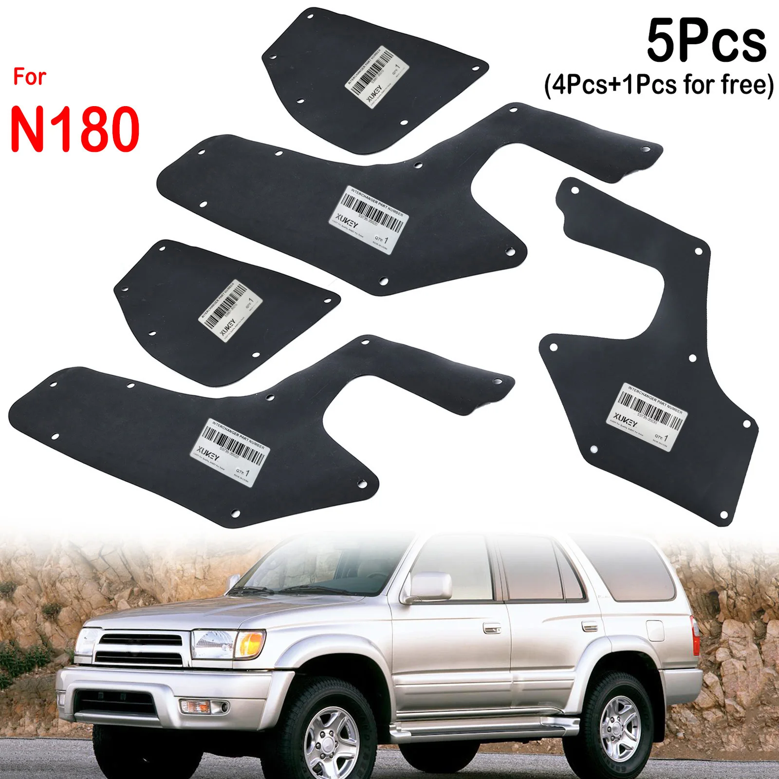 

5x брызговики для Toyota 4Runner N180 Hilux Surf SW4 1996-2002, уплотнители крыльев, вкладыш, защитные зажимы для фартука 1997 1998 1999 2000 2001