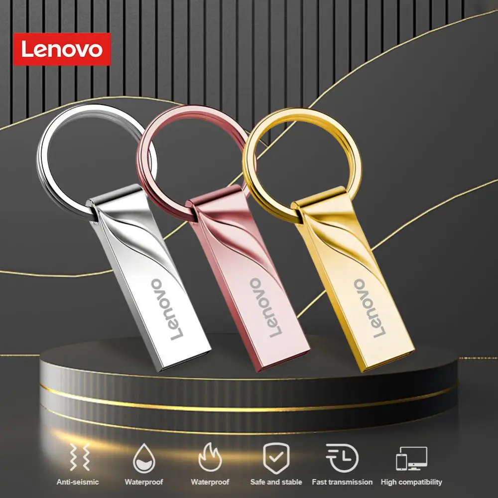 

USB-флеш-накопитель Lenovo металлический водонепроницаемый, 1 ТБ, 512 ГБ, 256 ГБ, 128 ГБ, 64 ГБ