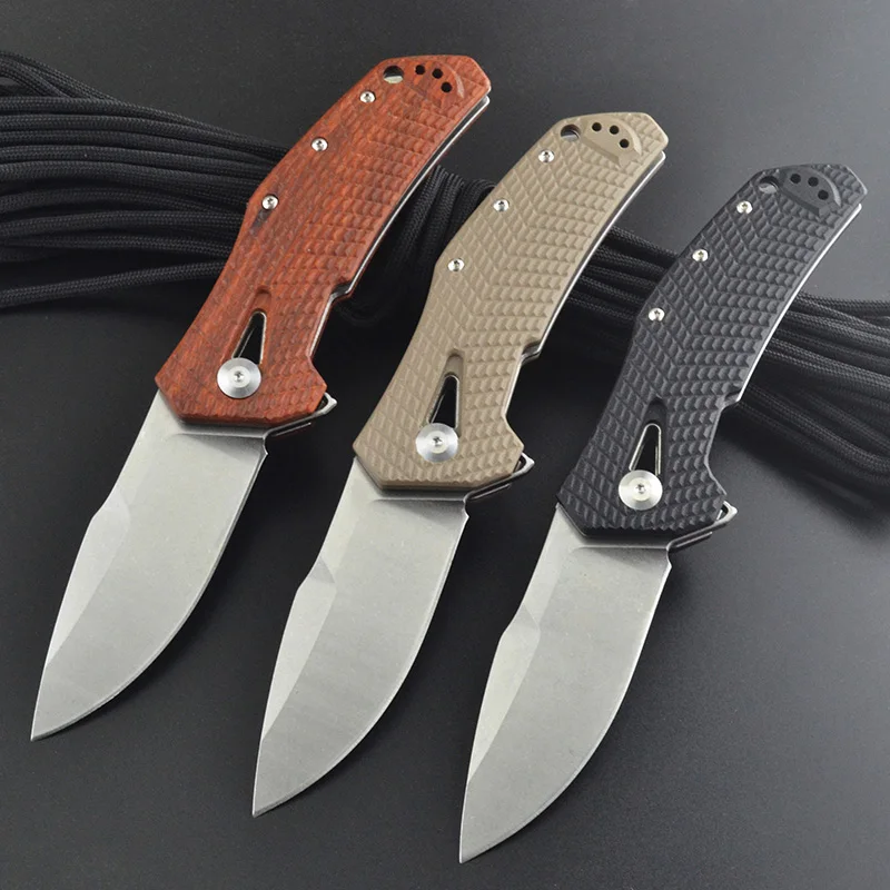 

Складной тактический нож ZT0308 с ручкой G10, карманный охотничий походный инструмент для выживания, кемпинга, рыбалки, повседневного использования