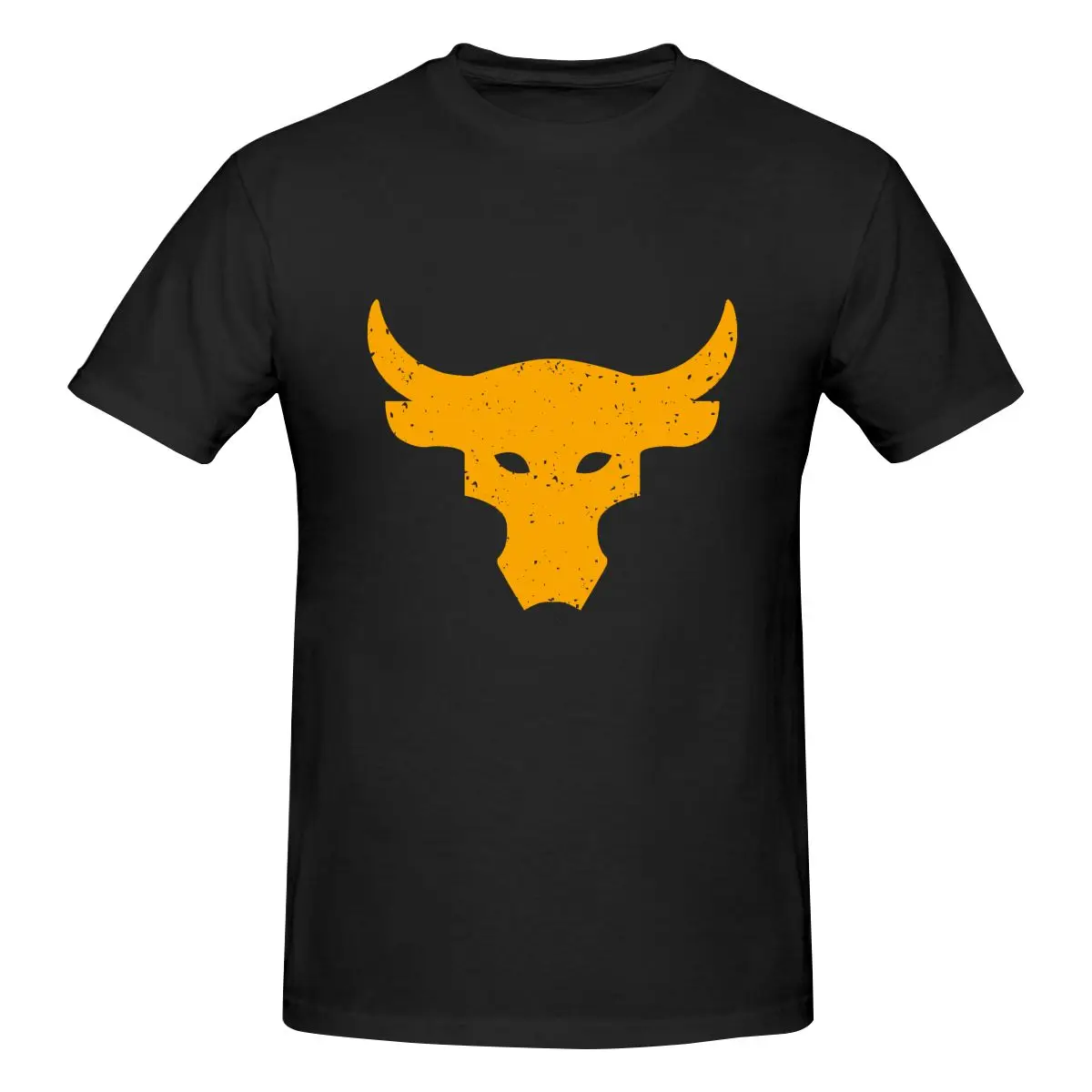

Brahma Bull The Rock Project Gym trend Streetwear washed Printed Tshirt Cotton Oversize Harajuku 2023 new Vintage Short Sleeves