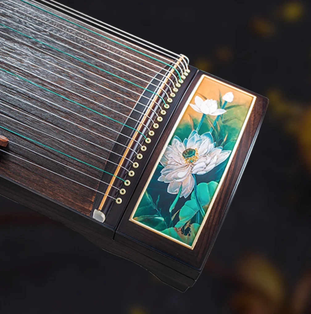 Guzheng 163 см лаковая роспись с рисунком лотоса китайские Струнные инструменты