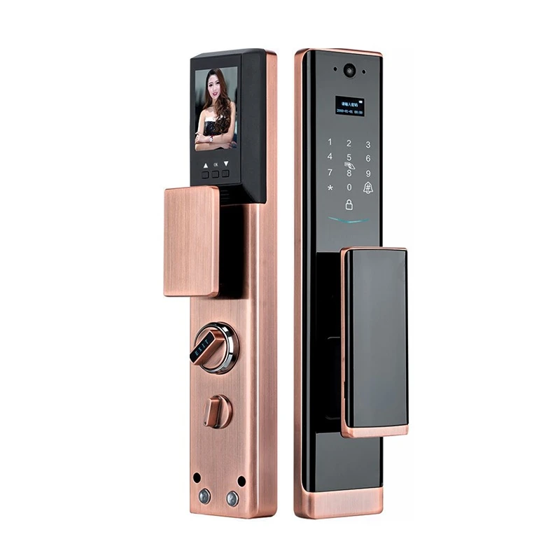 

Smart home life Fingerprint Biometric Locks Zinc Alloy APP Wifi door lock with fingerprint camera cerradura inteligente