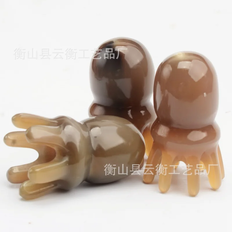 Оптовая продажа с завода расческа-гребень для массажа осьминога белый череп яка