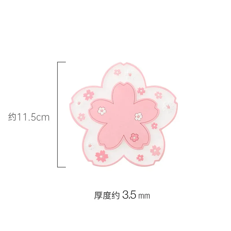 

Противоскользящий силиконовый коврик для чашки Sakura