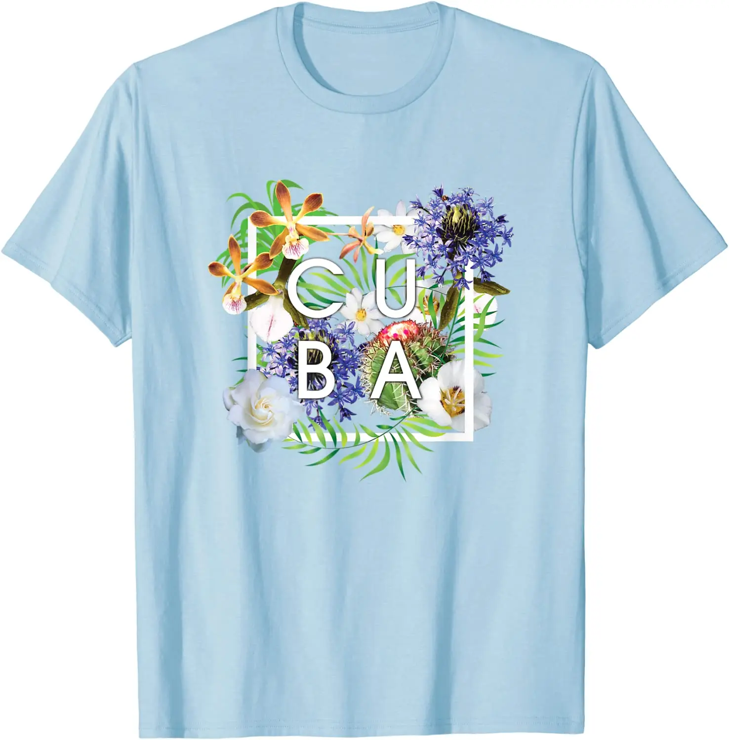 

Flowers of Cuba Word Art - Cuban Pride T-Shirt
