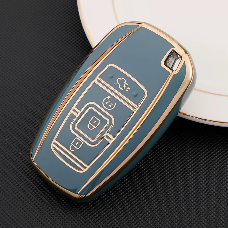 

TPU Car 4 Buttons Key Cases Smart Remote Control Protector Cover Skin for Lincoln Continental MKC MKZ Navigator 2017 2018 2019