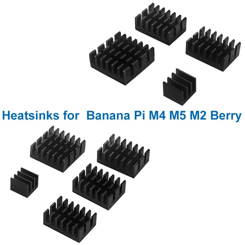 

Banana Pi BPI-M5 Heat Sink Aluminum Alloy Radiator Cooler Kits Passive Cooling Self-adhesive Banana Pi M4 M5 M2 Berry Heatsinks