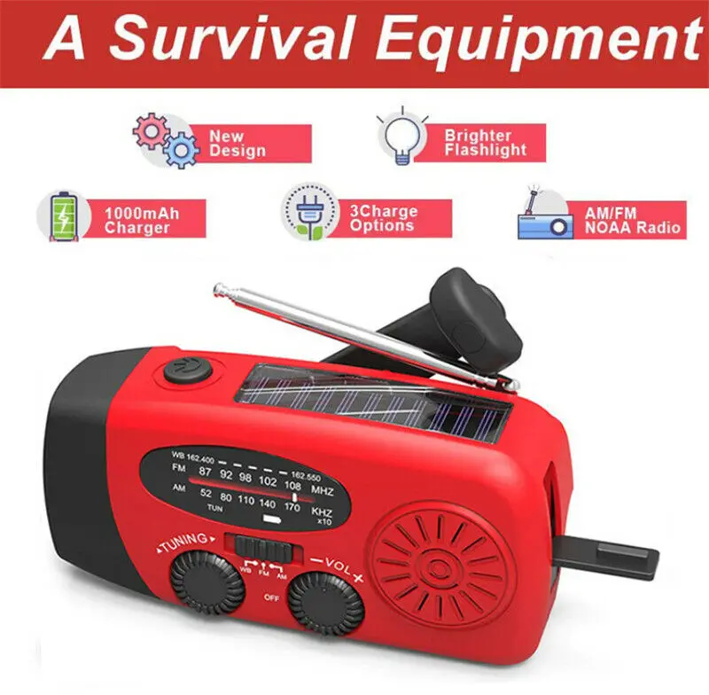

Портативный аварийный ручной генератор AM / FM / WB радио фонарик зарядное устройство водонепроницаемый экстренный Спасательный Инструмент