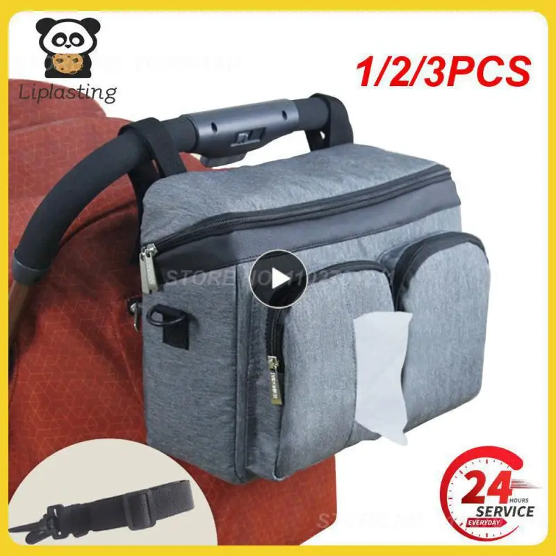 

1/2/3PCS Baby Stroller Carriage Bag Large Capacity Travel Accessories Pram Bag Multifunctional Nappy Diaper Cup Holder Bag