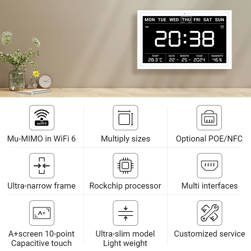 2024 цена планшет дерево RK3568 цифровой настенный календарь обзоры 4 + 32 Гб телефон 2