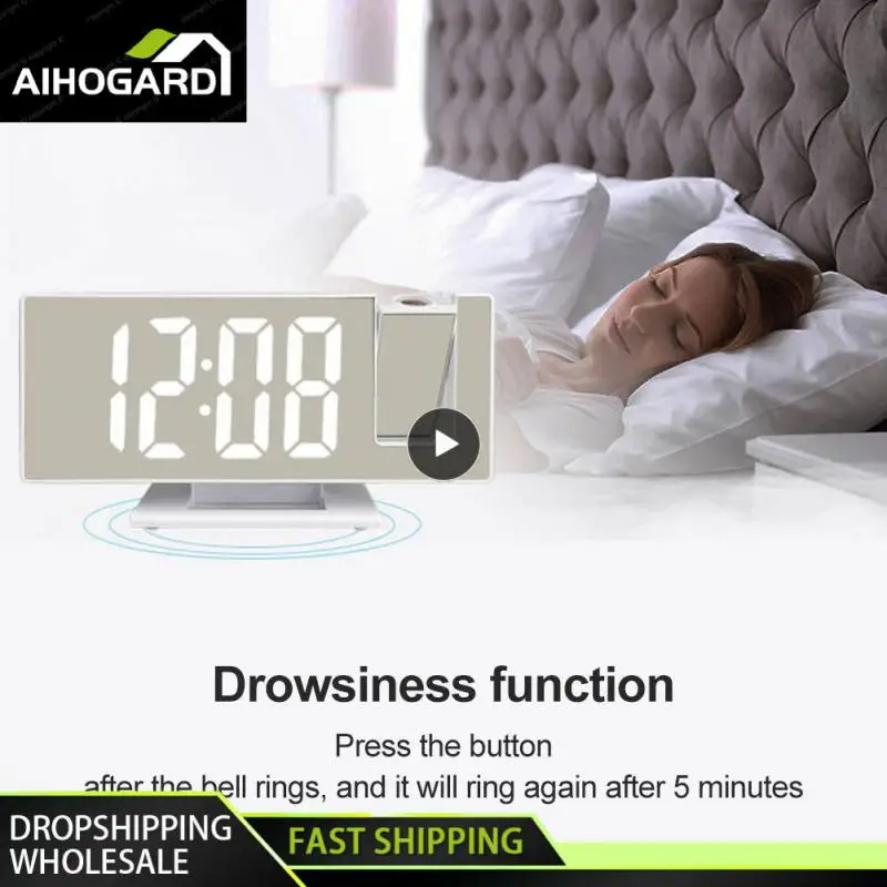 Electronic Clock For Bedroom Projection On Ceiling Electronic Time Projector Bedside Clock