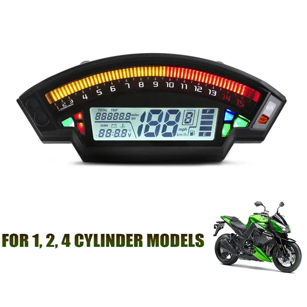 

Motorcycles Universal Digital Speedometer Backlight Odometer ,2,4 Cylinder
