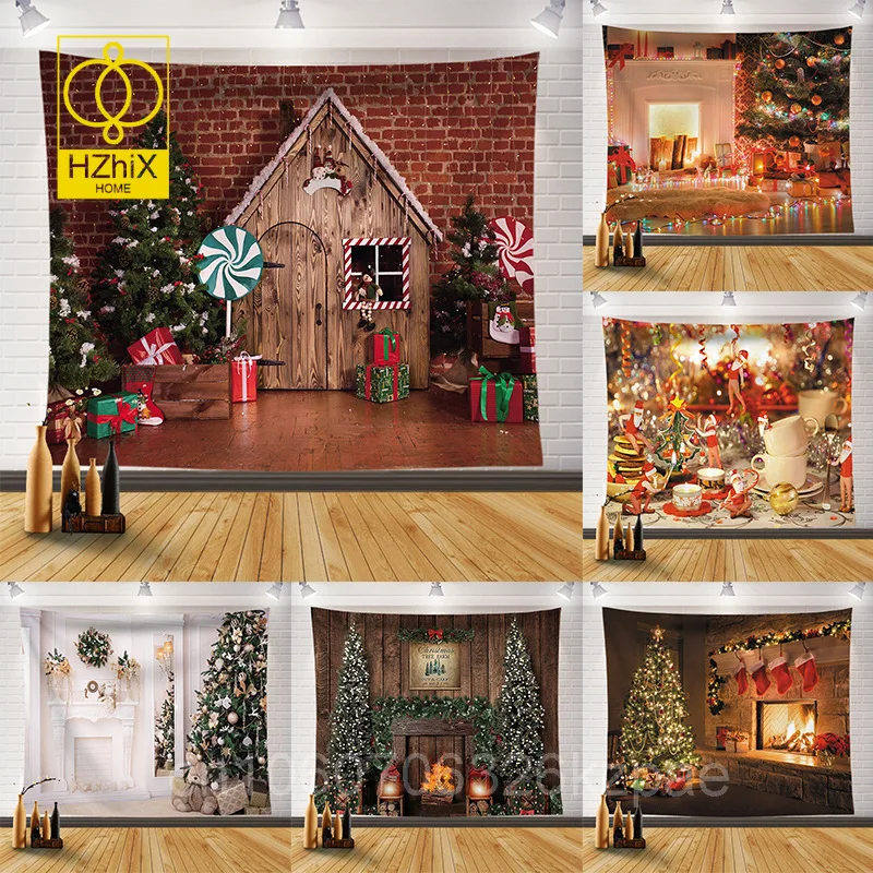 

Merry Christmas Tapestry Wall Hanging Christmas Tree Home Decor Tapestry Christmas Room Living Room Wall Decor Backdrop Cloth